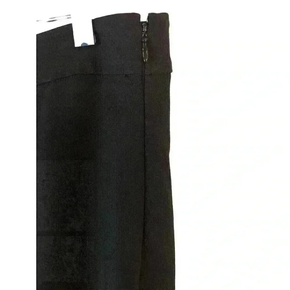 Ann Taylor Size 12 Black Dress Pants Zip Side Elastic Waist Band Stretch Seams - Picture 2 of 7